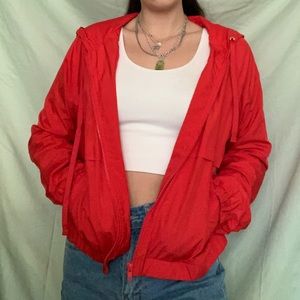 Forever 21 red bomber jacket